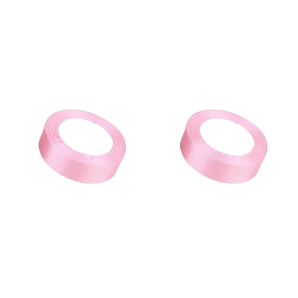 Matsuzay Cinta de papel de regalo hecha a mano, accesorios para manualidades, cintas de poliéster ligeras para festivales, ancho de costura, Rosa Claro 43 2Conjunto
