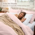 thumbnail image 4 of Bare Home Organic Cotton Duvet Cover Set, Percale Weave, King, Dusty Pink, 4 of 10