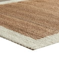 thumbnail image 2 of Lem 8 x 10 Handmade Large Area Rug, Natural Jute Woven Texture Ivory Border, 2 of 5