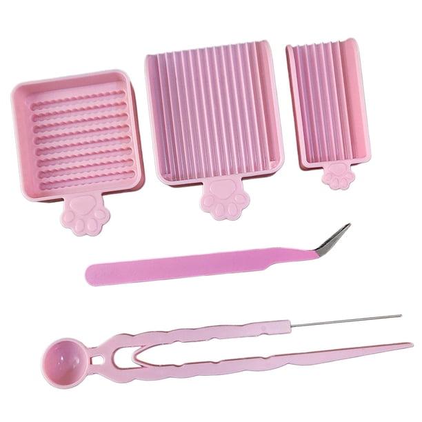 Kit de 5 Herramientas para Cuentas Termoadhesivas de 2,6 Mm: Aguja, Pinzas Y Bandeja para Seleccionar Cuentas. Práctico Y Fácil de Usar.