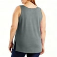 thumbnail image 2 of Women Plus Size Tank Tops Summer Scoop Neck Side Split Sleeveless T-Shirts Tops Casual Loose Tees Tunics Shirts, 2 of 6