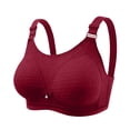 thumbnail image 2 of TUGOXIE Plus Size Wireless Bras for Women Black Nylon Lightweight Bra,Size 36C, 2 of 8