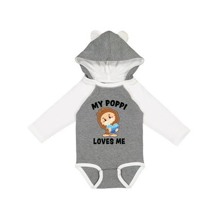 

Inktastic Cute Bigfoot My Poppi Loves Me Gift Baby Boy Long Sleeve Bodysuit