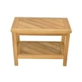 thumbnail image 3 of Grade-A Teak Wood Berlin Shower Seat 24" Outdoor Patio Stool Bench, 3 of 4