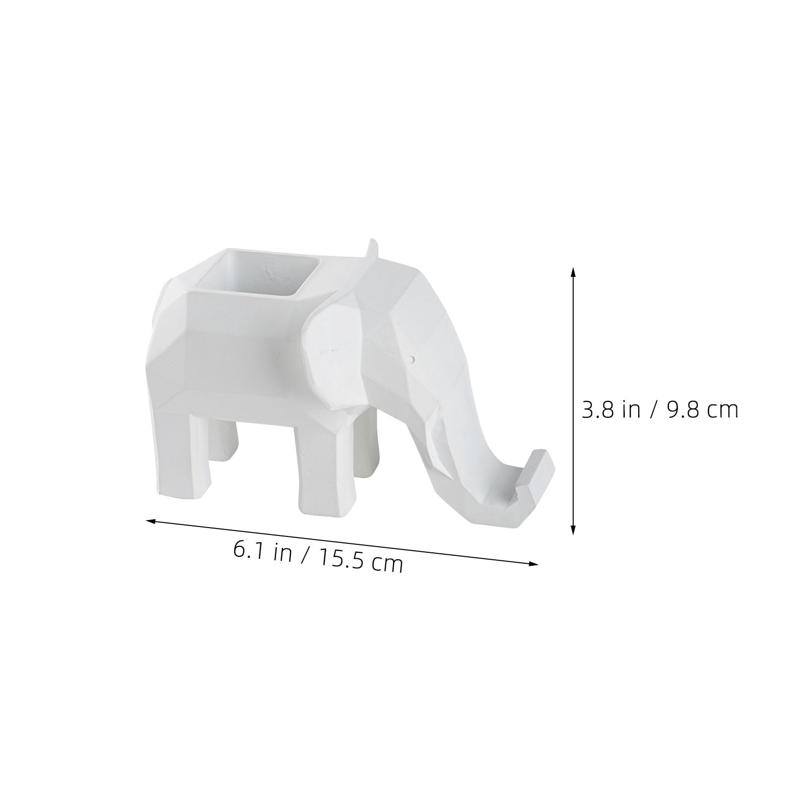 OUNONA Resin Elephant Desk Organizer with Phone Holder, Multifunctional Office and Home Desk Accessory