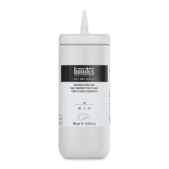 Liquitex Soft Body Artist Acrylics - Transparent Mixing White, 946 ml