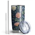 thumbnail image 2 of 20 Oz Pioneer Flower Coffee Tumbler Double Wall Insulated Stainless Steel Water Bottle | Metal Reusable Thermoses Flask with Cup Cap | Leak & Sweat Proof with Anti-Dust Lid, 2 of 7