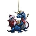 thumbnail image 1 of 2D Acrylic Christmas Dragon Ornament Christmas Tree Ornament Christmas Dragon Ornament Ornament Acrylic Double Print Christmas White Elephant Gift 2D Fun Pendant 1PC, 1 of 6