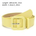 thumbnail image 5 of Modern Women's Wide Waistband Belt Square Metal Buckles Soft PU Multiple Colors, 5 of 19