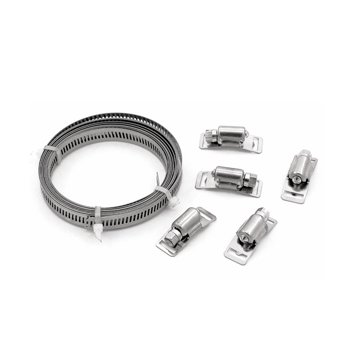 30Pieces Hoses Clamps Stainless Split Hose Clamp Steel Adjustable