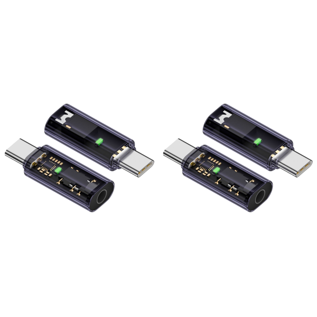 Adaptador Audio Tipo C A 3 5 Mm Auxiliar para IPhone 15 () Púrpura