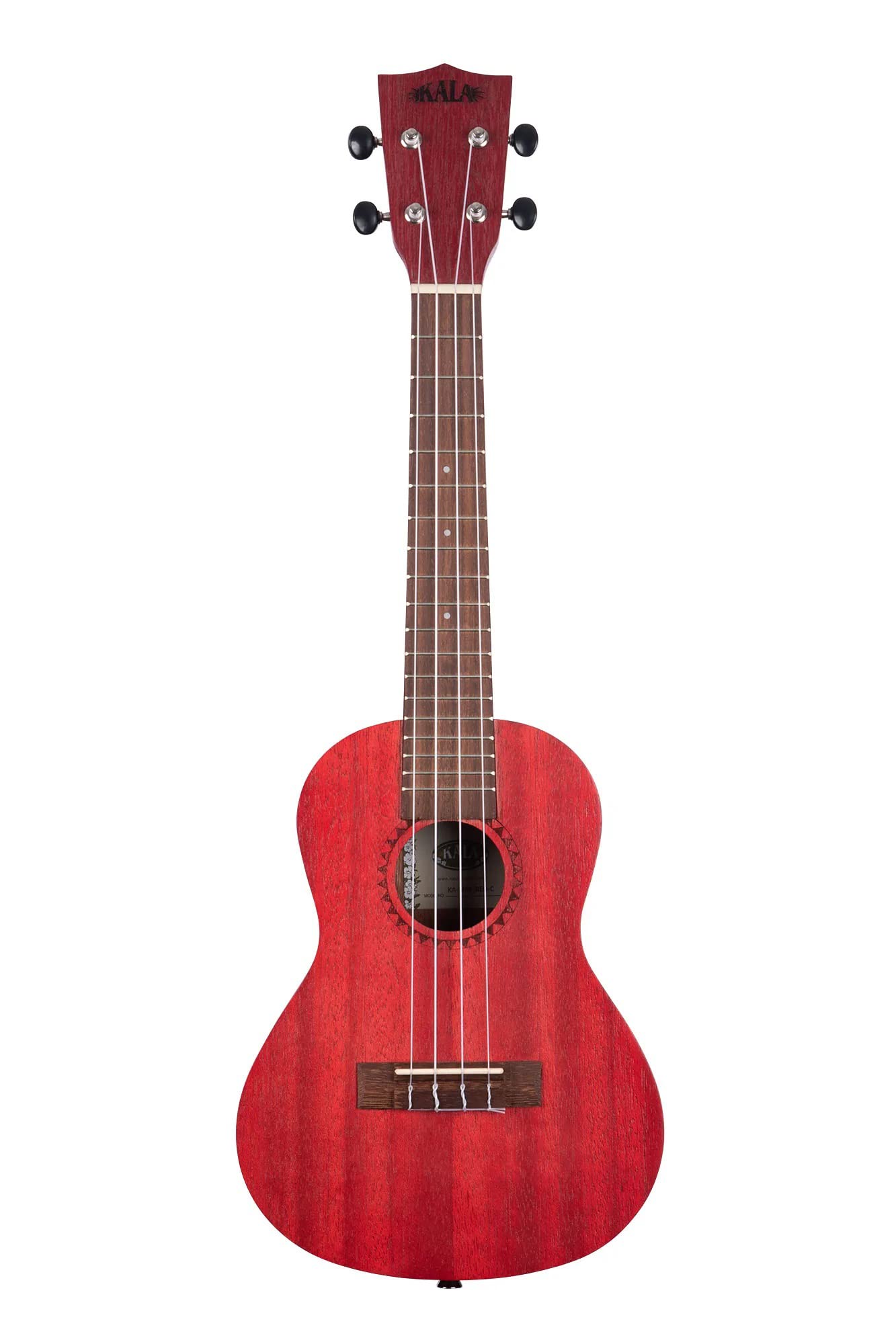 Kala MRT-RED-C, Modern Meranti in Watercolors Ukulele - Adobe Red Concert Bundle with Gig Bag, Tuner, DVD, and Austin Bazaar Polishing Cloth