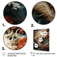 thumbnail image 3 of Designart "Dragon on the Wave Off Kanagawa V" People Framed Wall Art - Global Orange Asian Art Entryway Framed Wall Art, 3 of 6