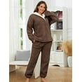 thumbnail image 2 of Ensembles de Vêtements de Nuit en Molleton Sherpa Molletonné pour Femmes, 2 of 6