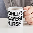 thumbnail image 6 of CafePress - World's Okayest Nurse Mug - 11 oz Ceramic Mug - Novelty Coffee Tea Cup, 6 of 6