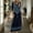 Black, variant on HUITKMM Womens Fall Dresses Long Sleeve Maxi Fall Dress for Women V Neck Floral Casual Long Dresses Evening Beach Wedding Guest Robe Automne