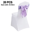 thumbnail image 2 of 20Pcs Elegant Satin Wedding/Party Chair Cover Sashes/Bows - Double-Layer Bow Ribbon Tie Back Sash, 2 of 5