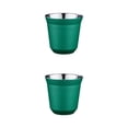 thumbnail image 2 of Inteprter Tazas de café de doble pared contenedor anti-escaldado 80ML pequeña capacidad té leche anillo boca aislamiento taza estudiante verde Verde 2Conjunto, 2 of 6