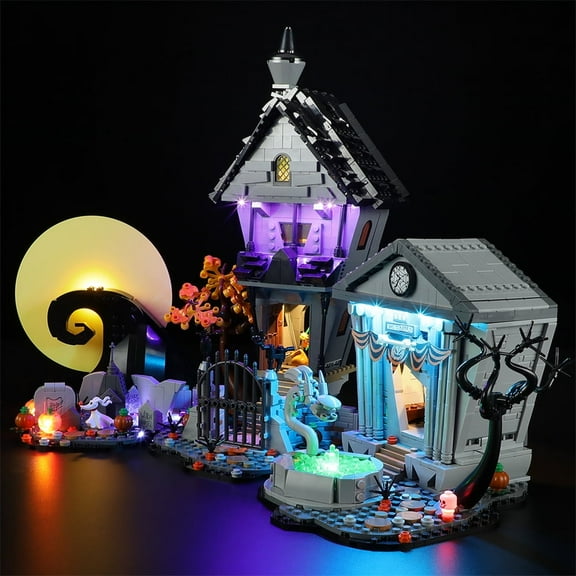 QC Ltbrcik Led Light Kit Lighting Set Compatible With The Lego Tim Burton's The Nightmare Before Christmas 21351 Building Blocks Without Lego Set