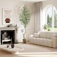 thumbnail image 4 of Kojooin 7ft Tall Faux Olive Tree,Faux Olive Tree with White Planter and Green Fake Moss,2 Pack, 4 of 6