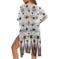 thumbnail image 5 of HELLHERO Half Sleeve Casual Lightweight Swimsuit Cover Up for Beach High Quality Fabrics Cardigan Bathing Suit Cover Up Spider Web, 5 of 6