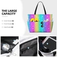 thumbnail image 5 of Yiaed Rainbow Scales2 Print Large Capacity Beach Travel Bag - Waterproof Zipper Vacation Tote for Sandproof Storage, and Camping, 5 of 5