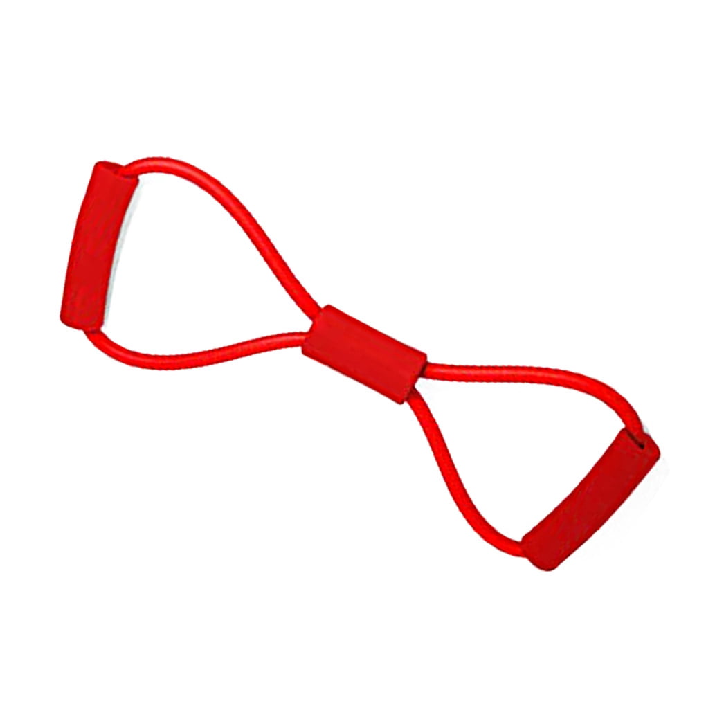 Color Random Women Yoga 8 Type Muscle Training Resistance Bands Rope Tube Workout Exercise Tool