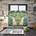 thumbnail image 4 of Yayeee Kitchen Curtains Tier Pair Light Filtering 27"x36" Rod Pocket Short Cafe Window Panel, Art Garden Scene, 4 of 7