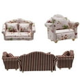 thumbnail image 7 of LeeQinersw Miniature Dollhouse Furniture Striped/Floral Sofa Couch with Cushions for Dolls Floral Armchair, 7 of 7