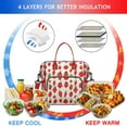 thumbnail image 4 of Strawberry Insulated Lunch Tote Bag - Large Leakproof Cooler Bag with Multi-Pocket for Office, Picnic, Travel, Waterproof Thermal Food Storage Bag for Women & Men (Cute Red Strawberries Design), 4 of 6