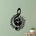 thumbnail image 3 of Reloj de pared con símbolo musical, decorativo, sencillo, elegante, creativo y práctico. 237 cm x 30 cm, 3 of 9