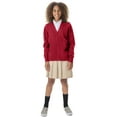 thumbnail image 6 of Classroom School Uniforms Adult Cardigan Sweater 56434, 3XL, Red, 6 of 7