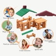 thumbnail image 4 of Juego de troncos de madera Wondertoys para cabañas de construcción, 90 piezas, 4 of 7