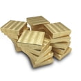 thumbnail image 5 of TheDisplayGuys 25-Pack #75 Cotton Filled Cardboard Paper Jewelry Box Gift Case - Gold Foil (7 1/8" x 5 3/16" x 1 5/16"), 5 of 7
