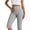 A309 Gray, variant on Capri Leggings for Women High Waisted Cropped Yoga Pants Workout Running Capris Athletic Tights with Button Detail Spandex Stretch Gym Activewear
