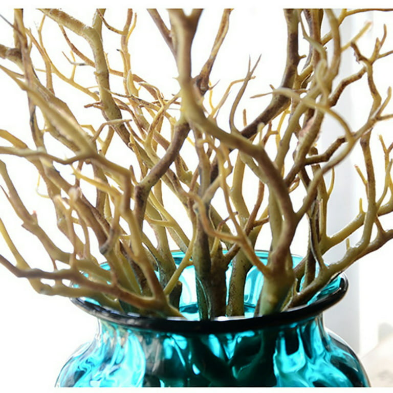 OJDXDY 6Pcs Artificial Curly Willow Branches,Lifelike Dry Willow Branches  Bendable Iron Wires Artificial Floral Flower Stub Stem DIY Craft Wedding