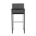 thumbnail image 5 of LumiSource Black Steel, Grey PU Fuji High Back Barstool - Set of 2, 5 of 8