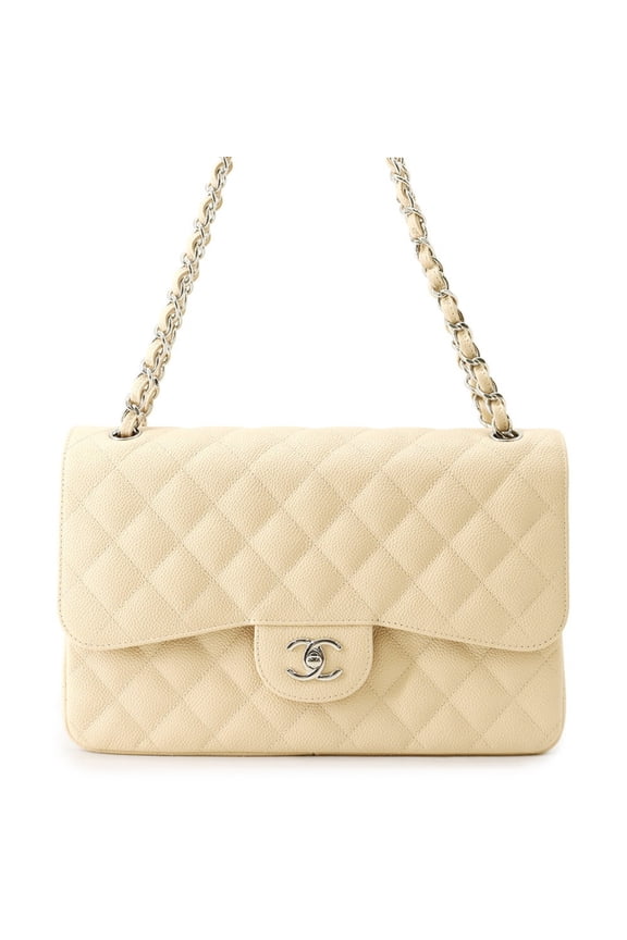 Pre-Owned Chanel Chain Shoulder Bag Matelass 30 Coco Mark Caviar Skin A58600 CHANEL Large...