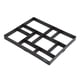 thumbnail image 2 of Molde De Cemento De Jardín De Moho De Escalón De Hormigón Patios De Pavimento Al Aire Libre Con Diseño De Rectángulo Negro De Plástico Reutilizable PP, 2 of 8