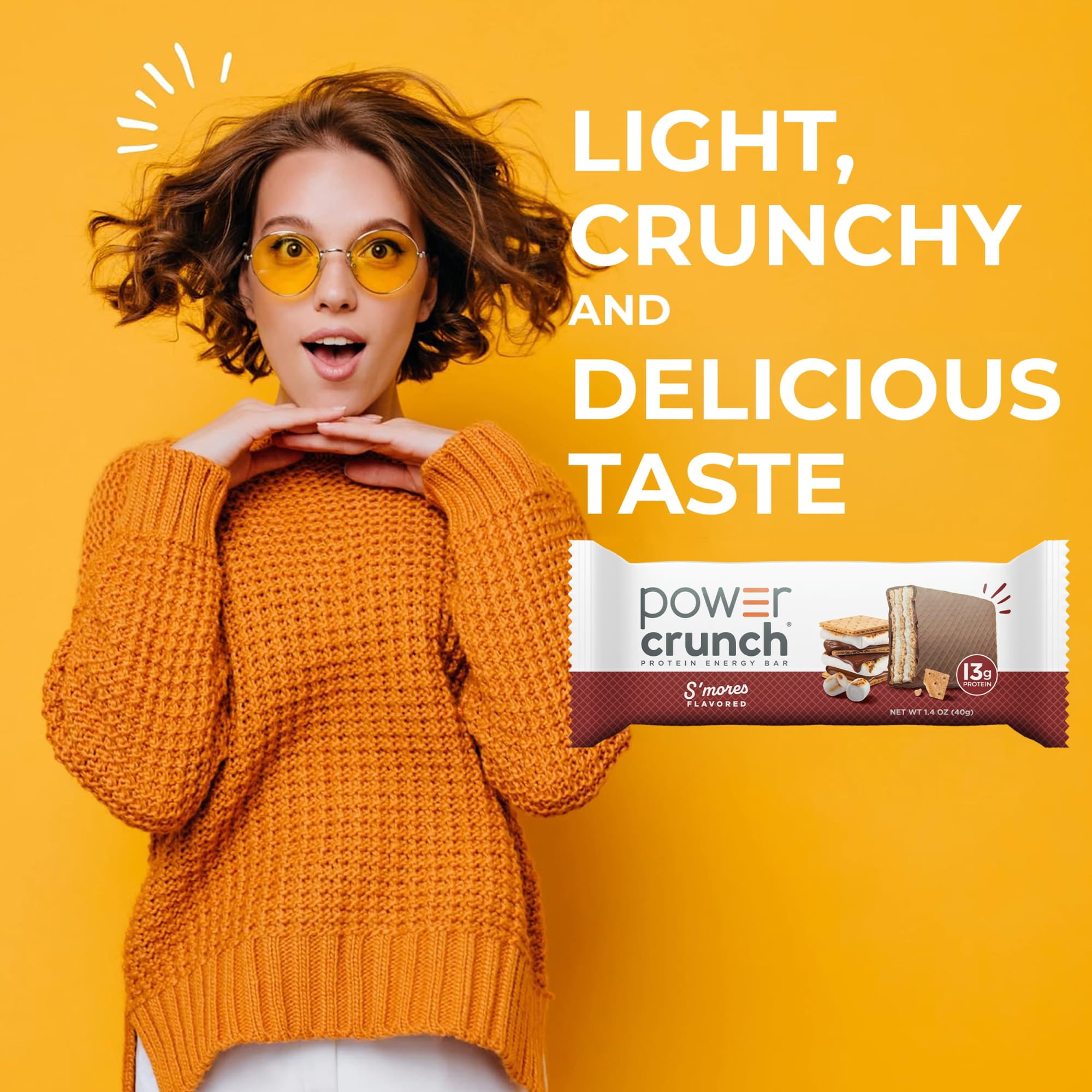Power Crunch S'More Bars 1.4oz, 5 Count Carton