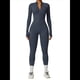 thumbnail image 2 of Mono de Entrenamiento de Larga para Mujer, con Cremallera, Pantalón y Mono Ajustado. Azul Oscuro L, 2 of 10