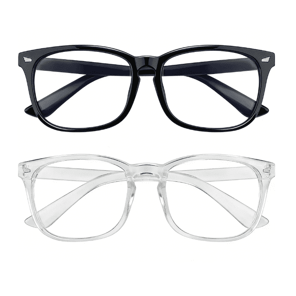 Blue Light Blocking Glasses Two-Pack for Women & Men – Reduce Digital Eye Strain
