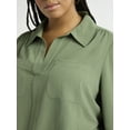 thumbnail image 2 of Sofia Jeans Women's and Women's Plus Utility Blouse with Long Sleeves, Sizes XS-4X, 2 of 5