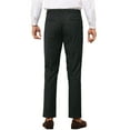 thumbnail image 3 of Pantalones de rayas INSPIRE CHIC para hombre, corte slim, pantalones formales de frente plano, 32 negro, 3 of 5