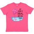 thumbnail image 3 of Inktastic Not Going to Deal with This Today- sleeping flamingo Youth T-Shirt, 3 of 5