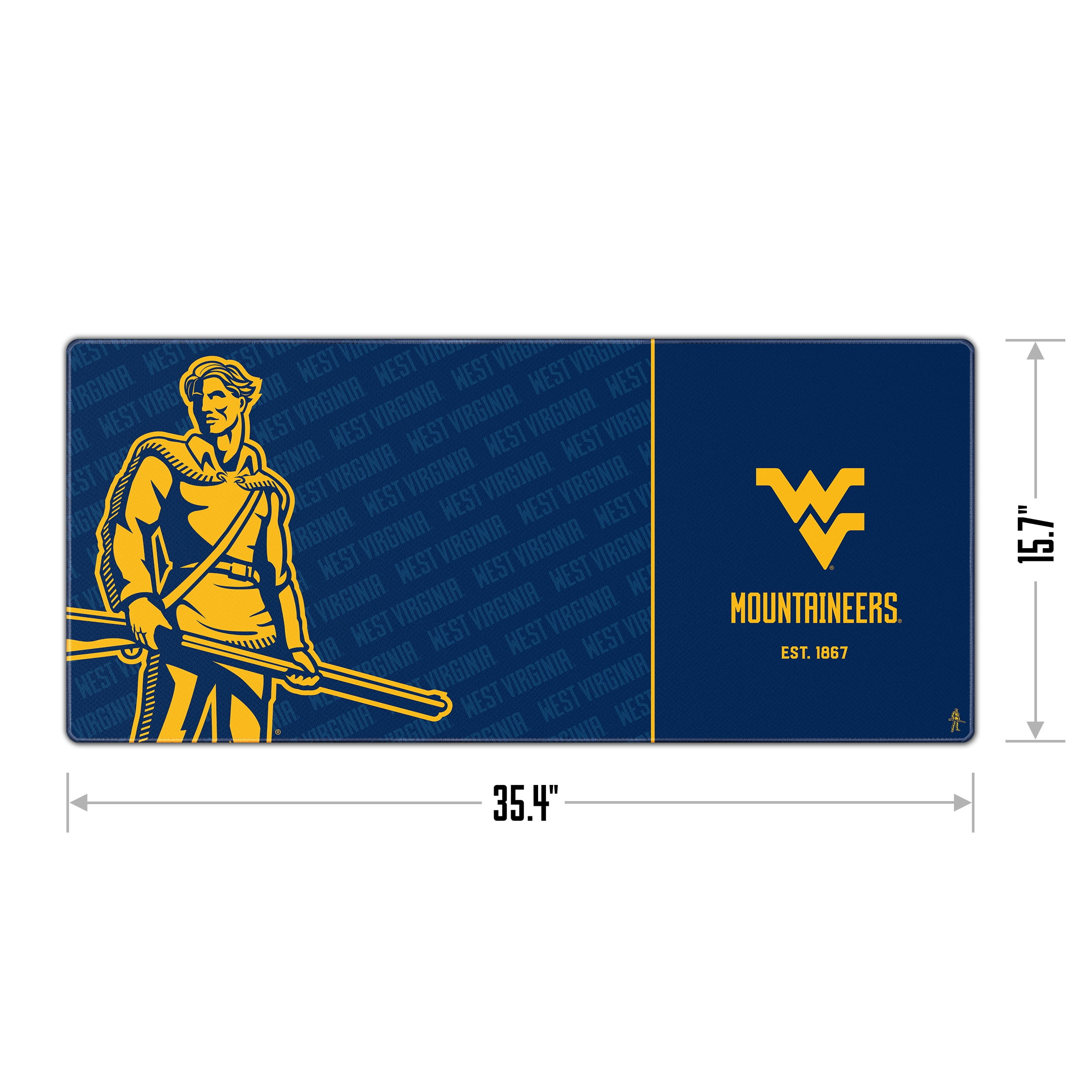 YouTheFan NCAA West Virginia Mountaineers Logo Series Desk Pad