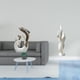 thumbnail image 2 of Escultura De Pluma De Delfín De Cerámica, Arte Abstracto Moderno, Estatua De Resina, Figura Decorativa Para Soporte De TV, Chimenea, Oficina, Sala De Estar, Mesa De Centro O Mueble., 2 of 8