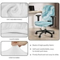 thumbnail image 3 of FKELYI Green Marble Texture Print 4 Pcs Set Office Chair Slipcovers with Removable Arm Rest Covers Soft Fabric Swivel Computer Chair Cover Breathable Armchair Protector, 3 of 7