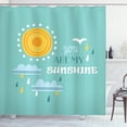 thumbnail image 1 of Ambesonne Saying Shower Curtain, Weather Elements Slogan, 69"Wx84"L, Pale Blue Pale Blue, 1 of 3