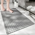 thumbnail image 2 of OIUR Bathroom Shower Pad with Drain Holes 3D Grid Texture Bathtub Gasket Anti-Slip Protection for Shower Bath Toilet Crack-Resistant Bathtub Mat, 2 of 7